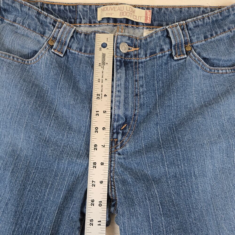 Levi's 525 Nouveau Low Bootcut Womens 14 Jeans Denim Dark Wash 0730 - Picture 7 of 11